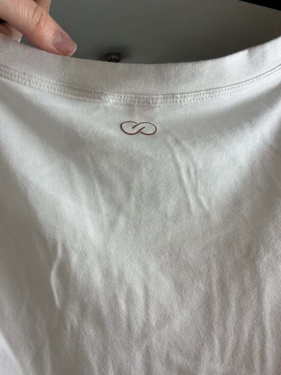 CALIA White Short Sleeve Scoop Neck T-Shirt Size Large - Picture 4 of 5